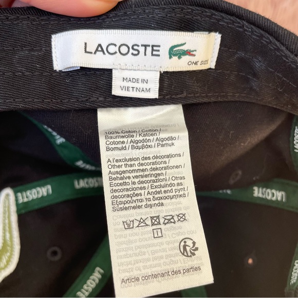 Unisexe Lacoste cap black cotton - Picture 6 of 6